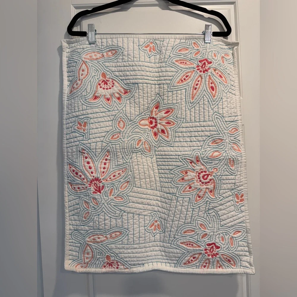 Martha Stewart Collection King Size Fully Embroidered Quilt 2‎ Shams 100% Cotton